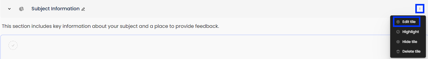 Moodle - Tiles Format - Actions Menu - Edit Tile
